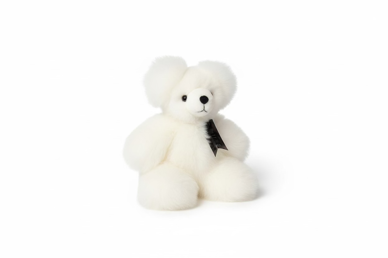 Fibre Alpaca Sm Animal Bear White