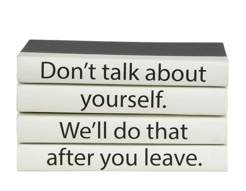 4 Vol. Don't Talk About Yourself...