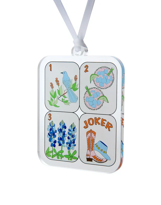 TW Texas Mahjong Tiles Acrylic Ornament