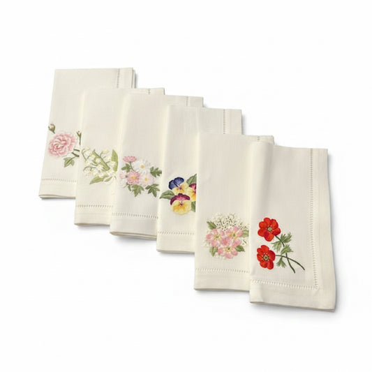 ONE Spring Blooms Linen Napkin S/6