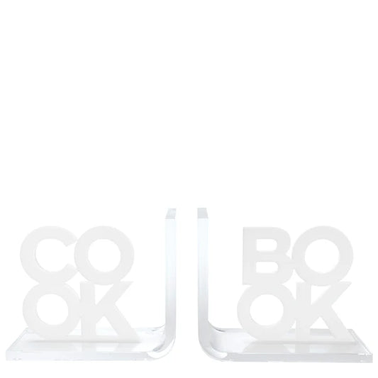 Lucite Cook / Book Bookends
