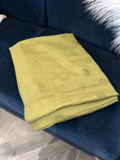 Fibre Baby Alpaca Dots Throw - Green