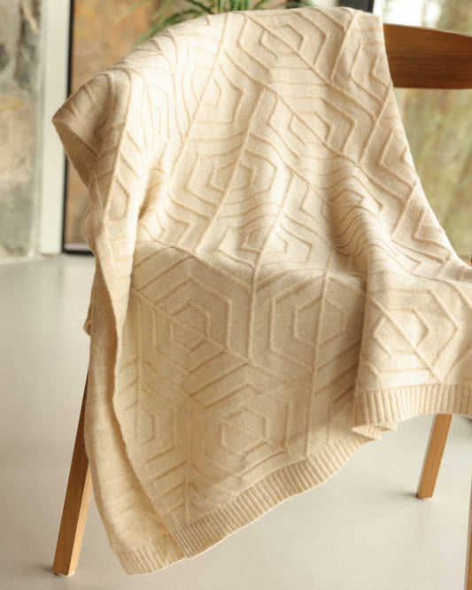 Alashan Cashmere Throw  Dune & Snow