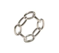 Chain Link Napkin Ring - Silver