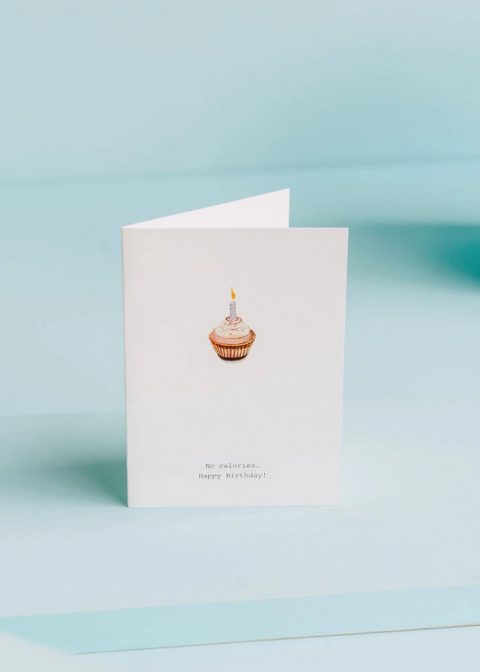 Margo Elena No Calories Cupcake Card