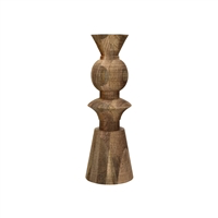 BIDK Rotello Mango Wood Candle Holder