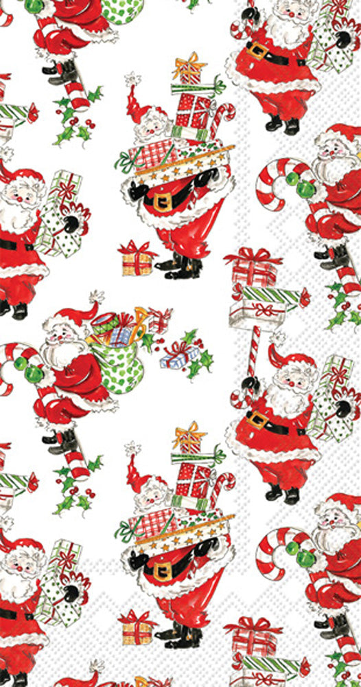 Boston Guest Towels-Holly Jolly Santas