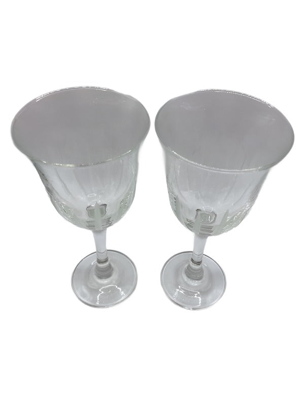 Rayure Wine Glasses- Frosted
