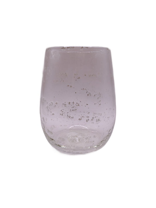 Silver Flaked Wine Glass