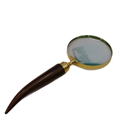Brown Bone & Horn Stripe Magnifying Glass